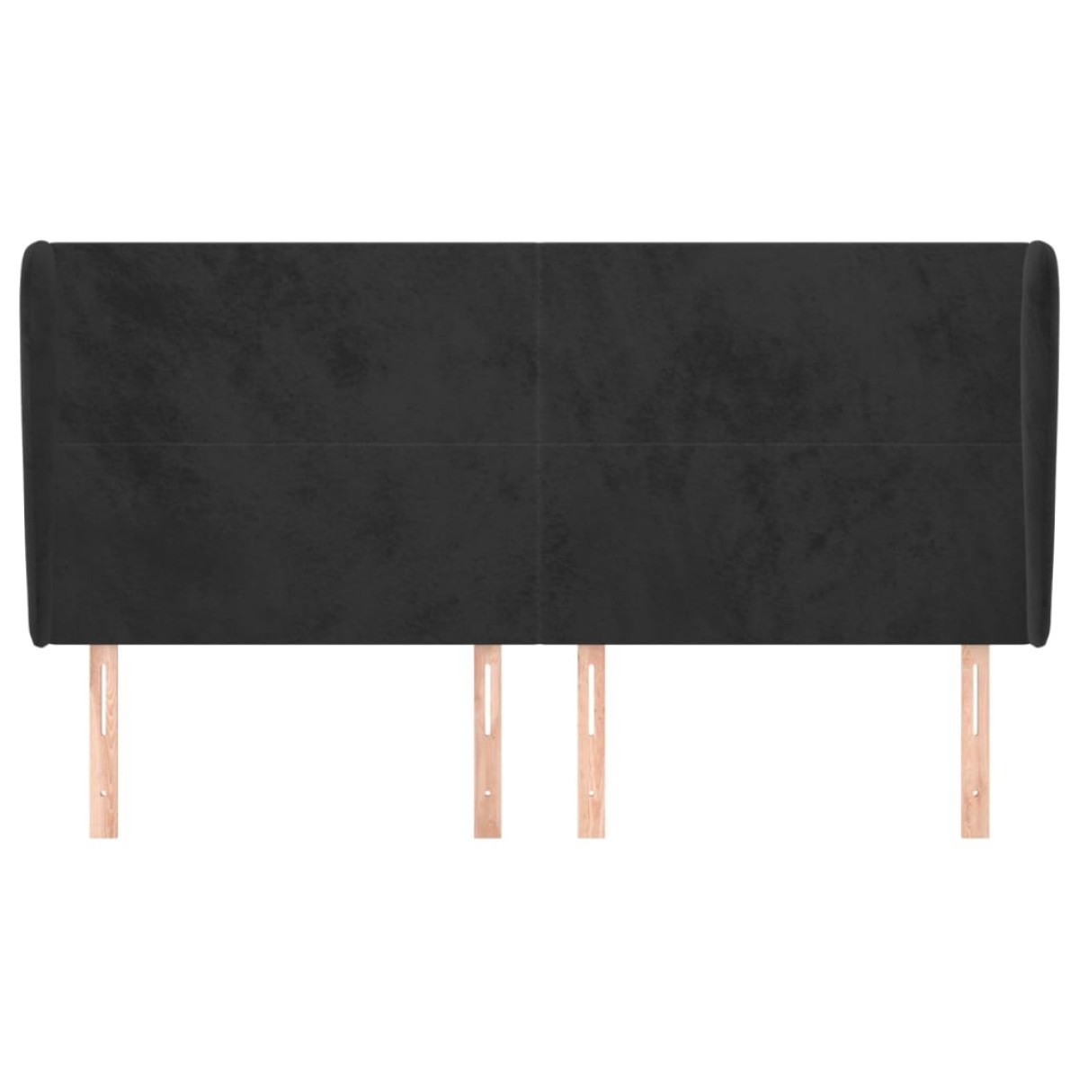 vidaXL Κεφαλάρι με Πτερύγια Μαύρο 163x23x118/128 εκ. Βελούδινο