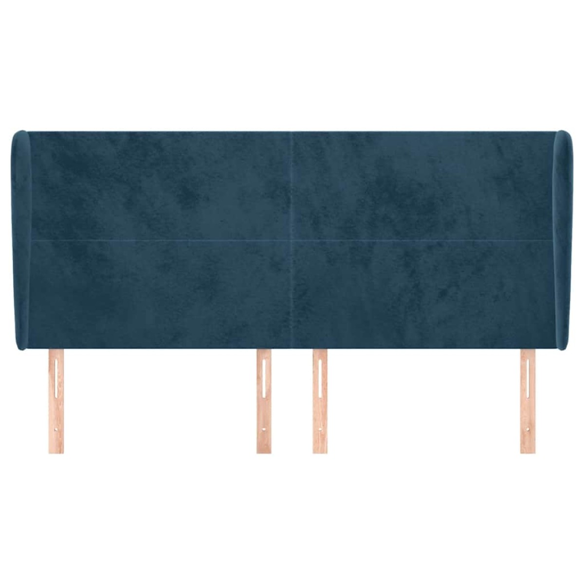vidaXL Κεφαλάρι με Πτερύγια Σκούρο Μπλε 183x23x118/128 εκ. Βελούδινο
