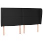 vidaXL Κεφαλάρι με Πτερύγια Μαύρο 163x23x118/128 εκ. Συνθ. Δέρμα