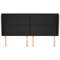 vidaXL Κεφαλάρι με Πτερύγια Μαύρο 163x23x118/128 εκ. Συνθ. Δέρμα