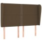 vidaXL Κεφαλάρι με Πτερύγια Σκούρο Καφέ 147x23x118/128 εκ.Υφασμάτινο