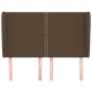 vidaXL Κεφαλάρι με Πτερύγια Σκούρο Καφέ 147x23x118/128 εκ.Υφασμάτινο
