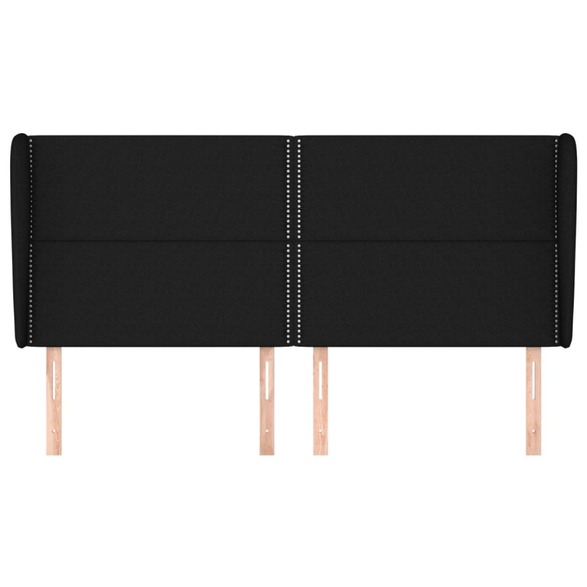 vidaXL Κεφαλάρι με Πτερύγια Μαύρο 163x23x118/128 εκ. Υφασμάτινο