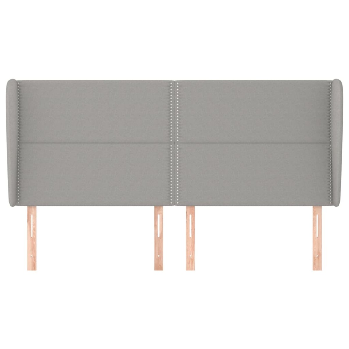 vidaXL Κεφαλάρι με Πτερύγια Ανοιχτό Γκρι 183x23x118/128 εκ. Υφασμάτινο