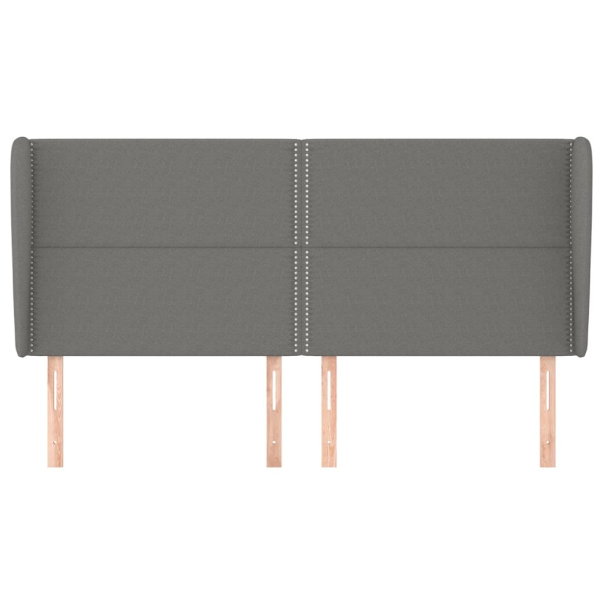 vidaXL Κεφαλάρι με Πτερύγια Σκούρο Γκρι 203x23x118/128 εκ. Υφασμάτινο