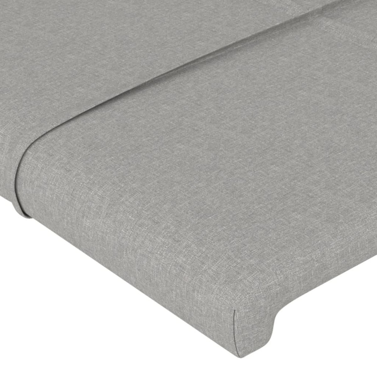 vidaXL Κεφαλάρι με Πτερύγια Ανοιχτό Γκρι 93x23x118/128 εκ. Υφασμάτινο