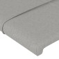 vidaXL Κεφαλάρι με Πτερύγια Ανοιχτό Γκρι 93x23x118/128 εκ. Υφασμάτινο