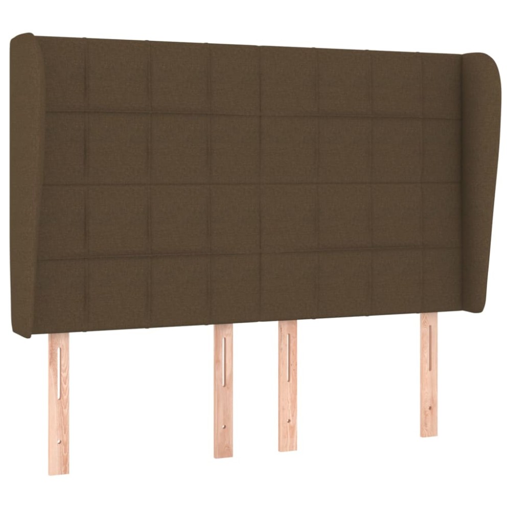 vidaXL Κεφαλάρι με Πτερύγια Σκούρο Καφέ 147x23x118/128 εκ.Υφασμάτινο