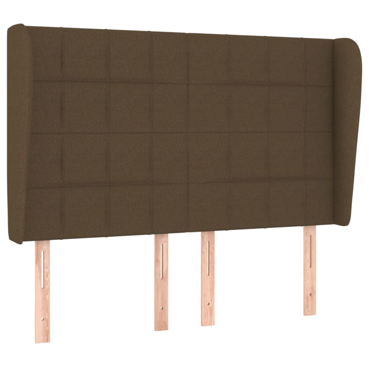 vidaXL Κεφαλάρι με Πτερύγια Σκούρο Καφέ 147x23x118/128 εκ.Υφασμάτινο