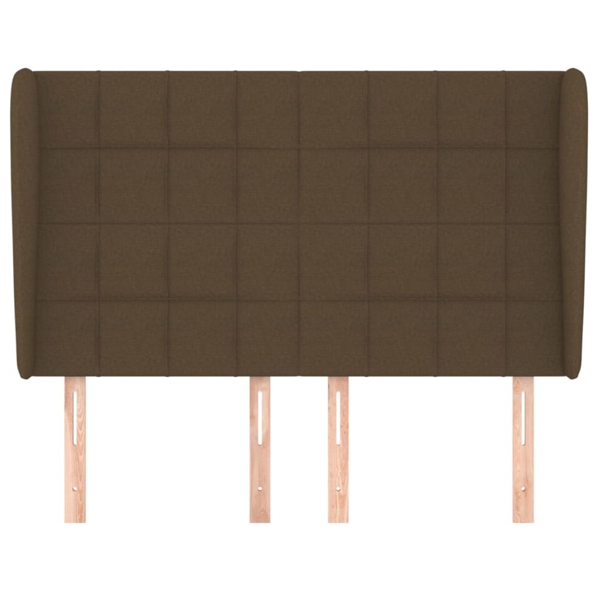 vidaXL Κεφαλάρι με Πτερύγια Σκούρο Καφέ 147x23x118/128 εκ.Υφασμάτινο