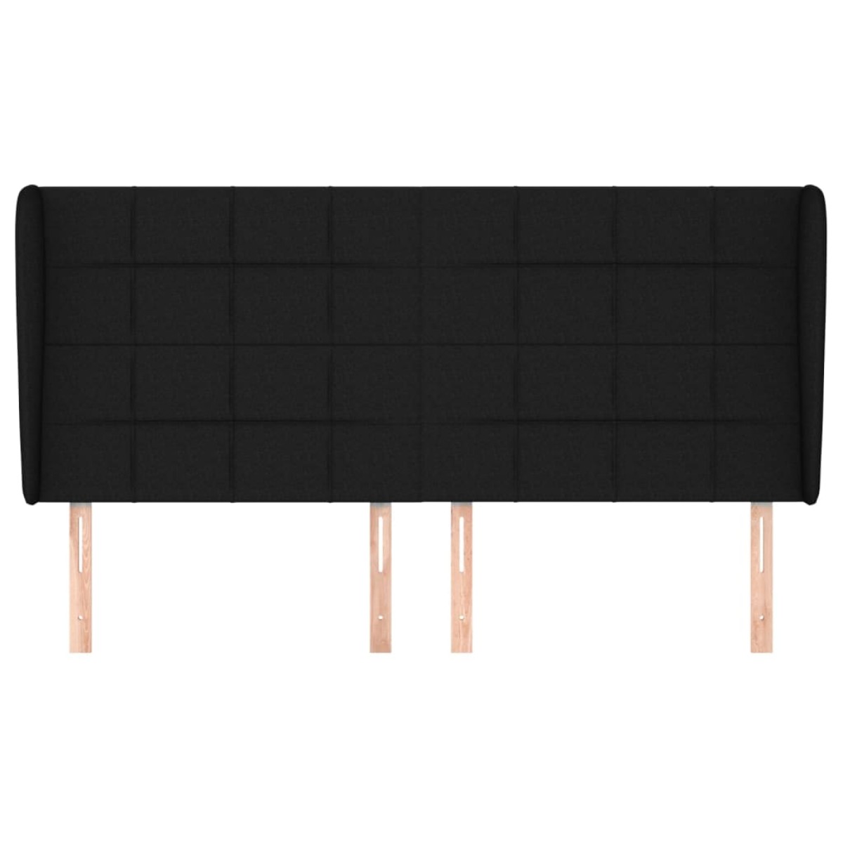 vidaXL Κεφαλάρι με Πτερύγια Μαύρο 183x23x118/128 εκ. Υφασμάτινο