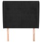 vidaXL Κεφαλάρι με Πτερύγια Μαύρο 93 x 23 x 118/128 εκ. Βελούδινο