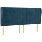 vidaXL Κεφαλάρι με Πτερύγια Σκούρο Μπλε 163x23x118/128 εκ. Βελούδινο