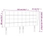 vidaXL Κεφαλάρι με Πτερύγια Σκούρο Μπλε 163x23x118/128 εκ. Βελούδινο