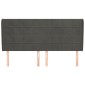 vidaXL Κεφαλάρι με Πτερύγια Σκούρο Γκρι 183x23x118/128 εκ. Βελούδινο