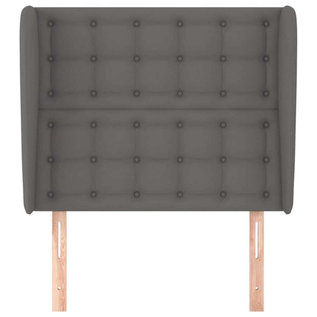 vidaXL Κεφαλάρι με Πτερύγια Γκρι 83x23x118/128 εκ. Συνθετικό Δέρμα
