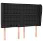 vidaXL Κεφαλάρι με Πτερύγια Μαύρο 147x23x118/128 εκ. Συνθ. Δέρμα