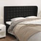 vidaXL Κεφαλάρι με Πτερύγια Μαύρο 183x23x118/128 εκ.Συνθ. Δέρμα