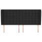 vidaXL Κεφαλάρι με Πτερύγια Μαύρο 203x23x118/128 εκ. Συνθ. Δέρμα