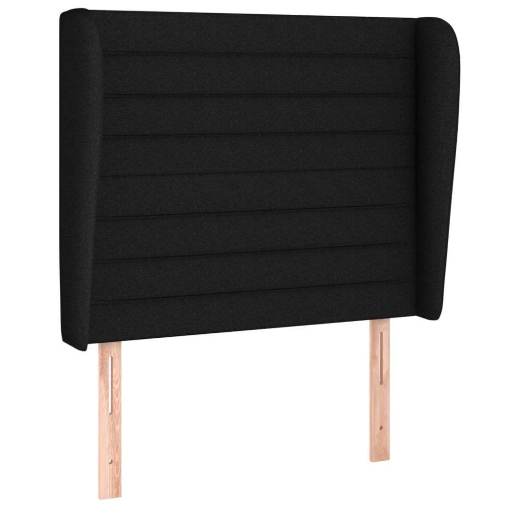 vidaXL Κεφαλάρι με Πτερύγια Μαύρο 83x23x118/128 εκ. Υφασμάτινο