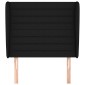 vidaXL Κεφαλάρι με Πτερύγια Μαύρο 83x23x118/128 εκ. Υφασμάτινο