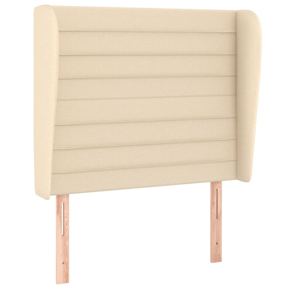 vidaXL Κεφαλάρι με Πτερύγια Κρεμ 103x23x118/128 εκ. Υφασμάτινο