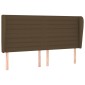 vidaXL Κεφαλάρι με Πτερύγια Σκούρο Καφέ 163x23x118/128 εκ. Υφασμάτινο