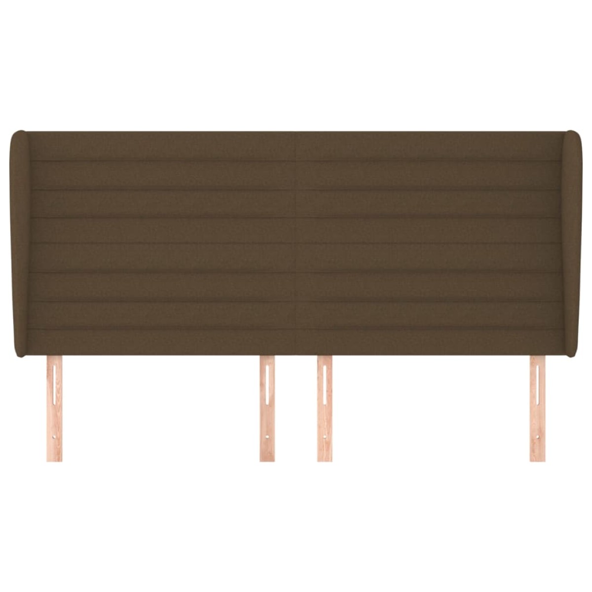 vidaXL Κεφαλάρι με Πτερύγια Σκούρο Καφέ 163x23x118/128 εκ. Υφασμάτινο