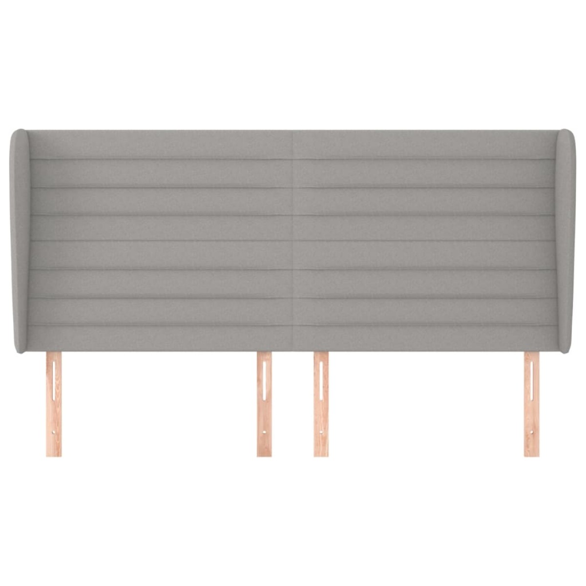 vidaXL Κεφαλάρι με Πτερύγια Ανοιχτό Γκρι 203x23x118/128 εκ. Υφασμάτινο