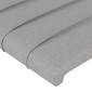 vidaXL Κεφαλάρι με Πτερύγια Ανοιχτό Γκρι 203x23x118/128 εκ. Υφασμάτινο