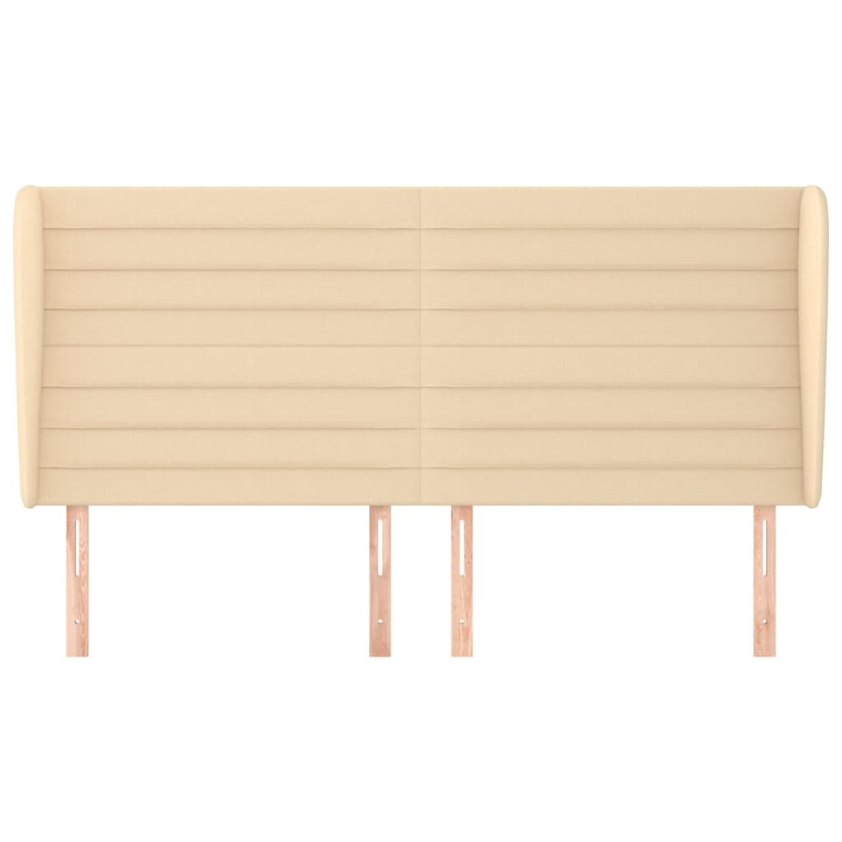 vidaXL Κεφαλάρι με Πτερύγια Κρεμ 203x23x118/128 εκ. Υφασμάτινο