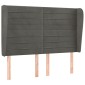 vidaXL Κεφαλάρι με Πτερύγια Σκούρο Γκρι 147x23x118/128 εκ. Βελούδινο