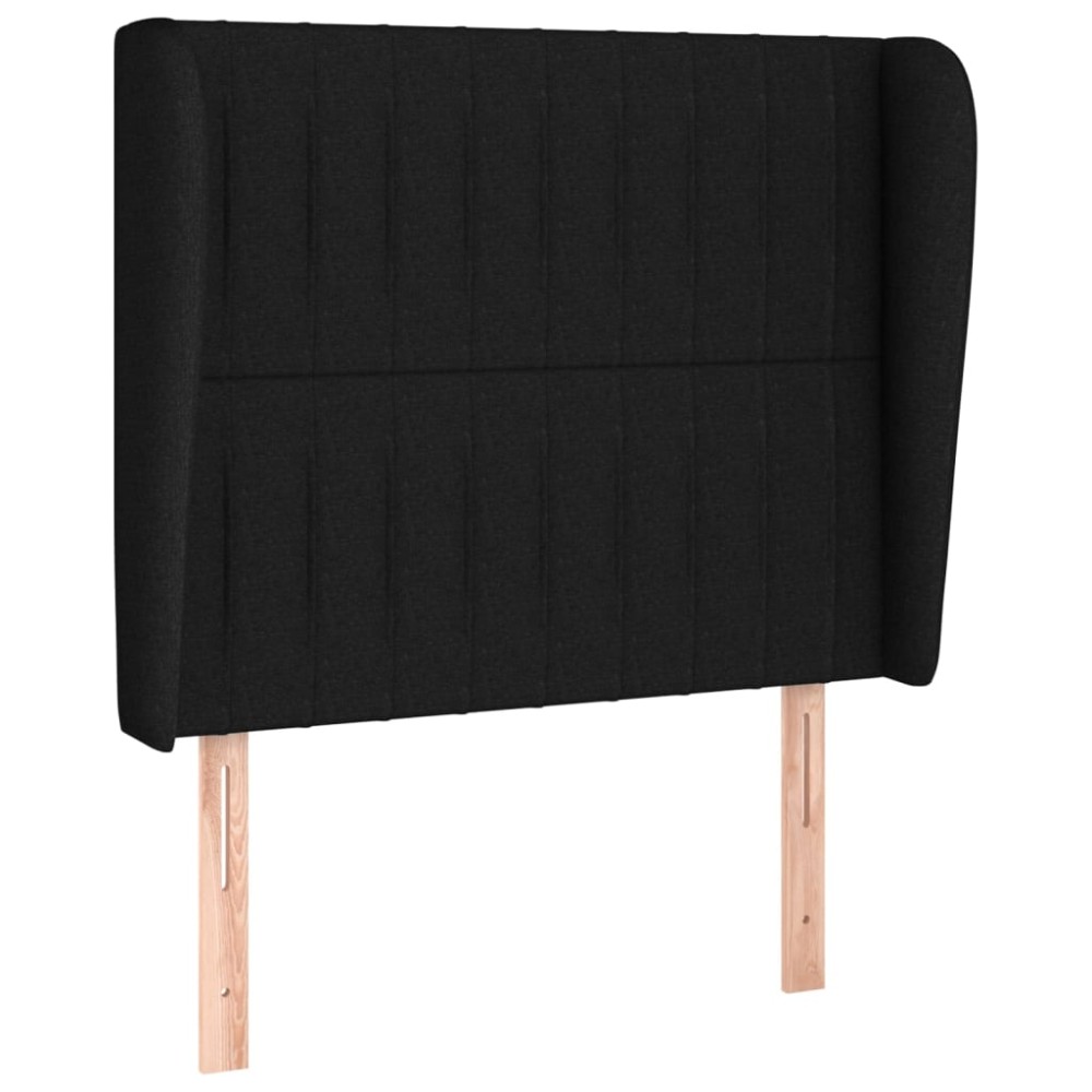 vidaXL Κεφαλάρι με Πτερύγια Μαύρο 93 x 23 x 118/128 εκ. Υφασμάτινο