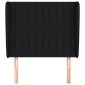 vidaXL Κεφαλάρι με Πτερύγια Μαύρο 93 x 23 x 118/128 εκ. Υφασμάτινο