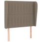 vidaXL Κεφαλάρι με Πτερύγια Taupe 103x23x118/128 εκ. Υφασμάτινο