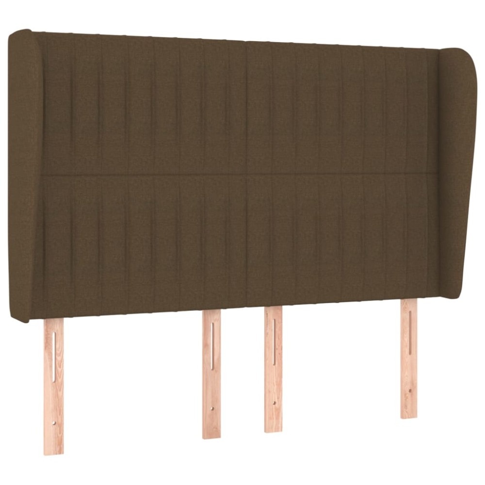 vidaXL Κεφαλάρι με Πτερύγια Σκούρο Καφέ 147x23x118/128 εκ.Υφασμάτινο