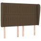 vidaXL Κεφαλάρι με Πτερύγια Σκούρο Καφέ 147x23x118/128 εκ.Υφασμάτινο