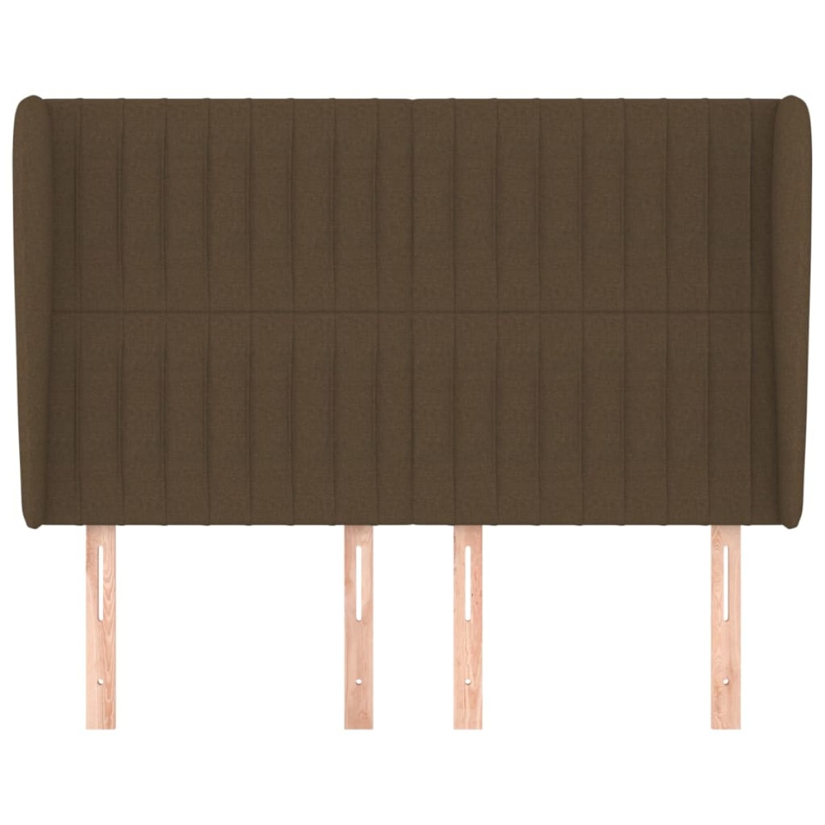 vidaXL Κεφαλάρι με Πτερύγια Σκούρο Καφέ 147x23x118/128 εκ.Υφασμάτινο