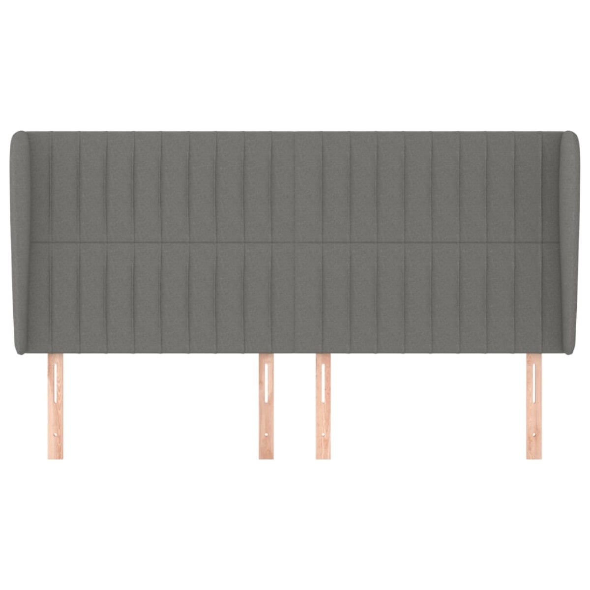 vidaXL Κεφαλάρι με Πτερύγια Σκούρο Γκρι 203x23x118/128 εκ. Υφασμάτινο