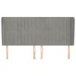 vidaXL Κεφαλάρι με Πτερύγια Ανοιχτό Γκρι 183x23x118/128 εκ. Βελούδινο