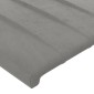 vidaXL Κεφαλάρι με Πτερύγια Ανοιχτό Γκρι 183x23x118/128 εκ. Βελούδινο