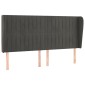 vidaXL Κεφαλάρι με Πτερύγια Σκούρο Γκρι 203x23x118/128 εκ. Βελούδινο
