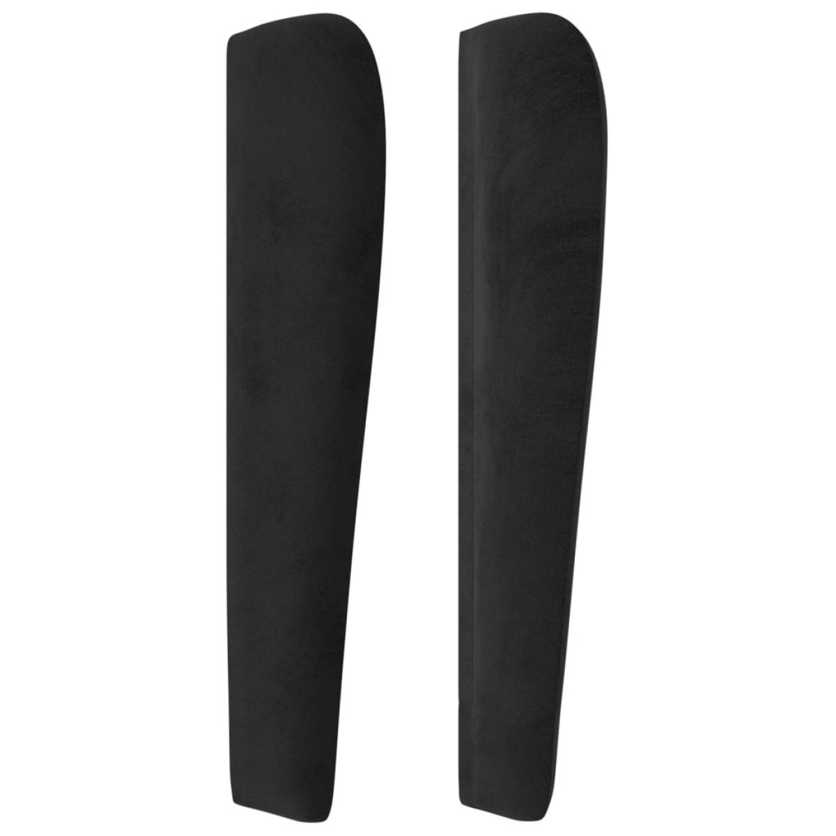 vidaXL Κεφαλάρι με Πτερύγια Μαύρο 203x23x118/128 εκ. Βελούδινο