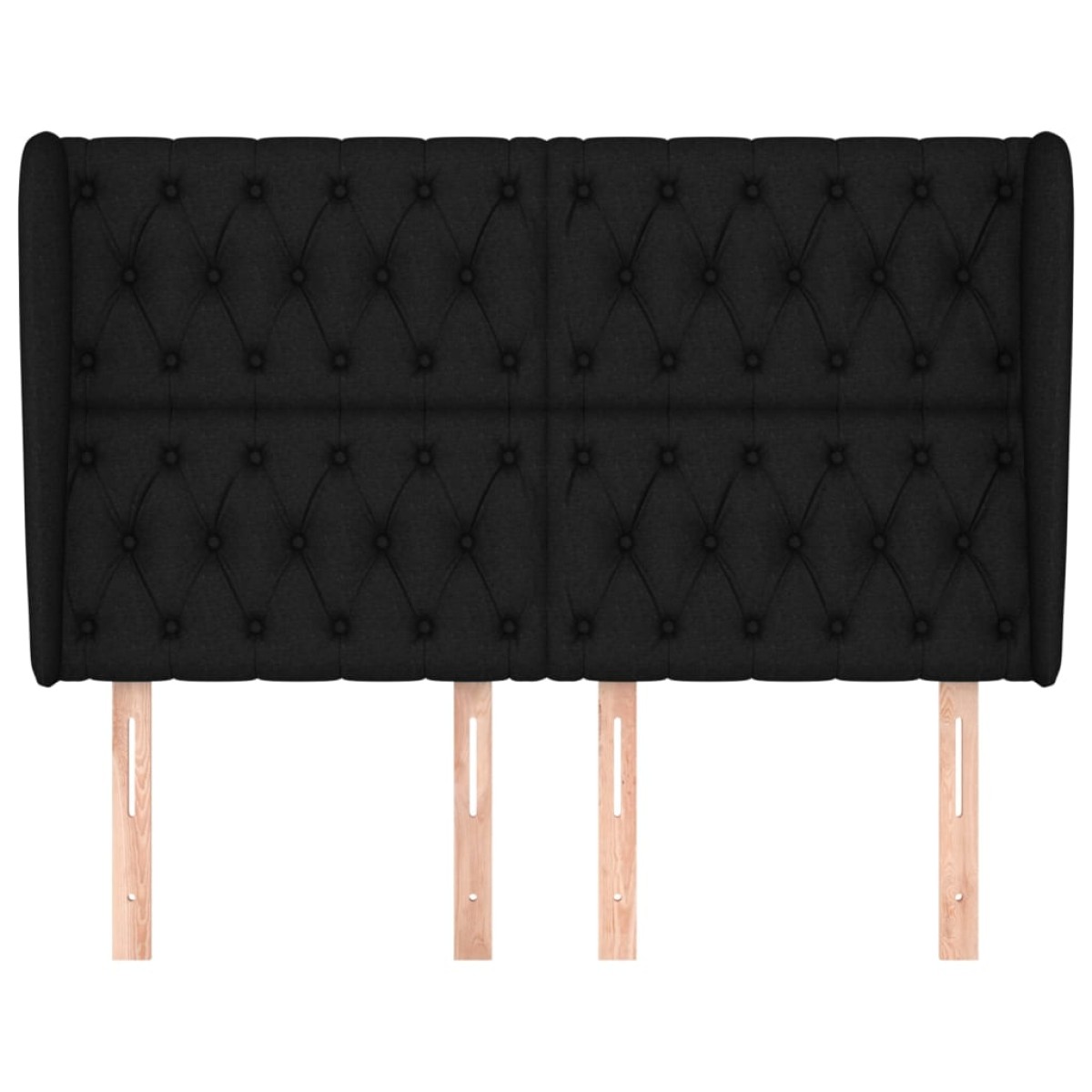 vidaXL Κεφαλάρι με Πτερύγια Μαύρο 147x23x118/128 εκ. Υφασμάτινο