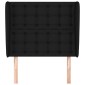 vidaXL Κεφαλάρι με Πτερύγια Μαύρο 93 x 23 x 118/128 εκ. Υφασμάτινο