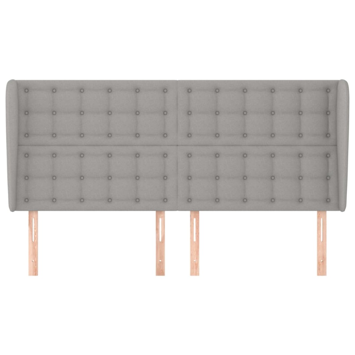 vidaXL Κεφαλάρι με Πτερύγια Ανοιχτό Γκρι 183x23x118/128 εκ. Υφασμάτινο