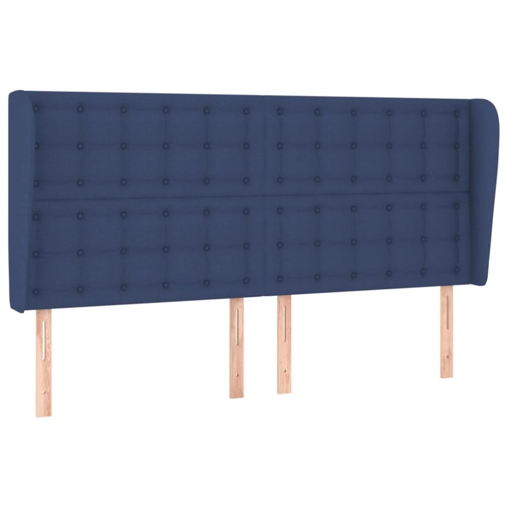 vidaXL Κεφαλάρι με Πτερύγια Μπλε 183x23x118/128 εκ. Υφασμάτινο