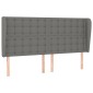 vidaXL Κεφαλάρι με Πτερύγια Σκούρο Γκρι 203x23x118/128 εκ. Υφασμάτινο