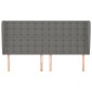 vidaXL Κεφαλάρι με Πτερύγια Σκούρο Γκρι 203x23x118/128 εκ. Υφασμάτινο