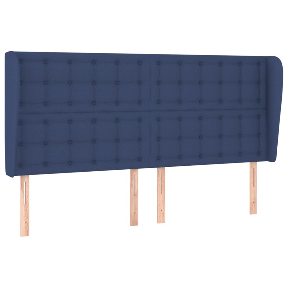 vidaXL Κεφαλάρι με Πτερύγια Μπλε 203x23x118/128 εκ. Υφασμάτινο
